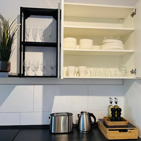 Charmantes Mit Balkon - Küche - Smarttv